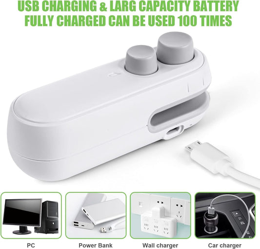 Mini Heat Sealing Machine 2-In-1 Cutter & Sealer