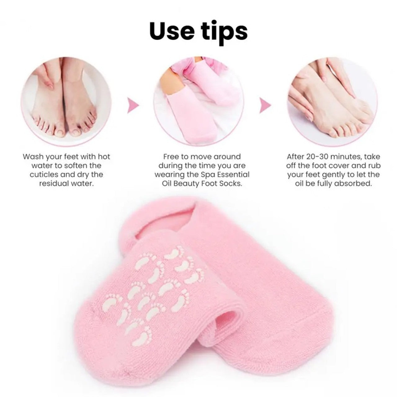 Reusable Silicone Spa Gel Socks