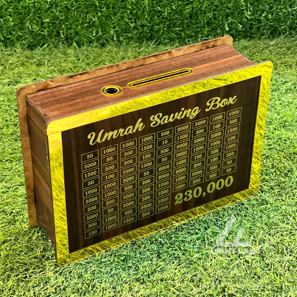 Wooden Umrah Saving Box